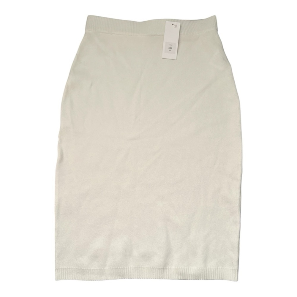NWT Toboggan White Label Linnie cream knit sweater material pencil skirt
